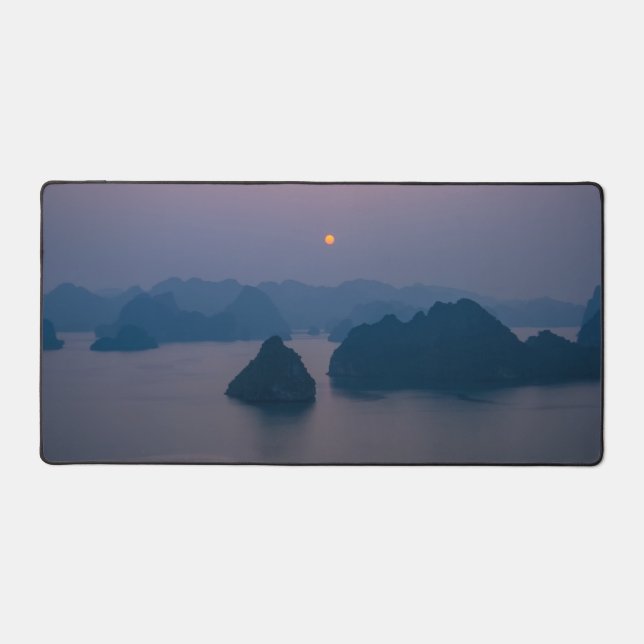 Sunset over Halong Bay - Vietnam, Asia Desk Mat (Front)
