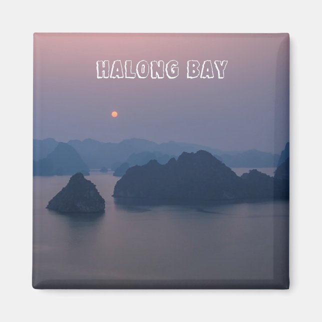 Sunset over Halong Bay - Vietnam, Asia Magnet (Front)