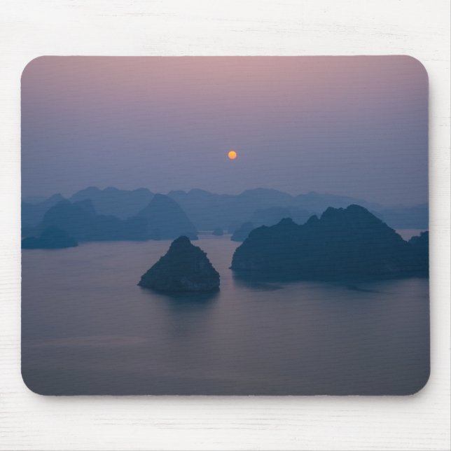 Sunset over Halong Bay - Vietnam, Asia Mouse Pad (Front)