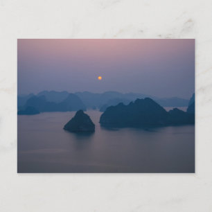 Sunset over Halong Bay - Vietnam, Asia Postcard