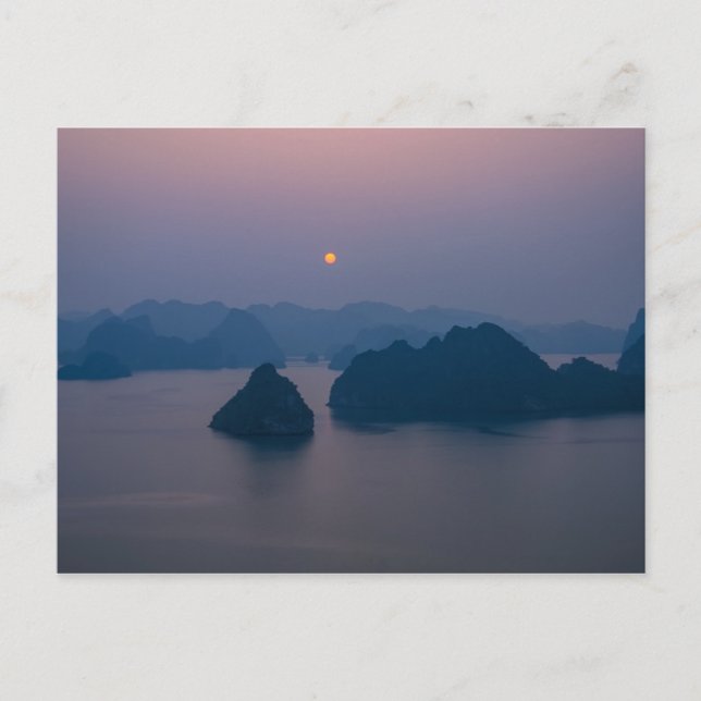 Sunset over Halong Bay - Vietnam, Asia Postcard (Front)