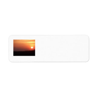 Sunset over Iowa fields Return Address Label