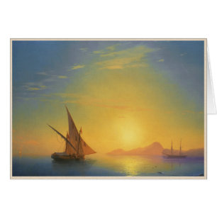 Sunset over Ischia Ivan Aivazovsky seascape waters