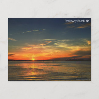 Sunset Over Jamaica Bay in Rockaway Postcard