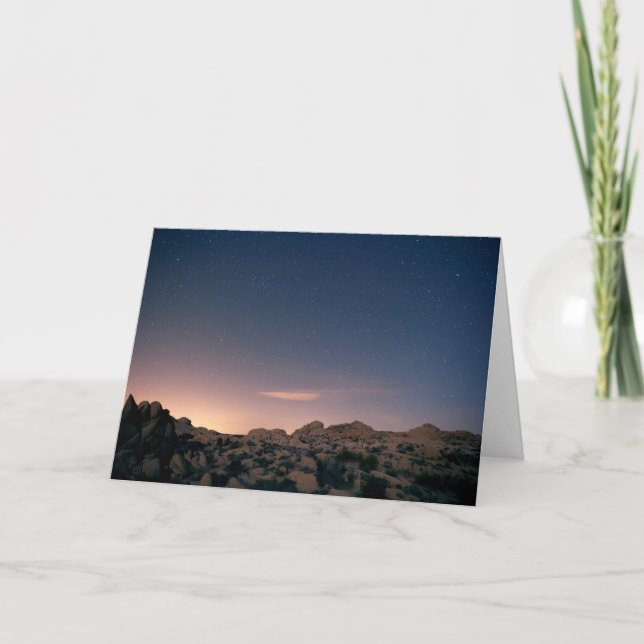 Sunset Over Joshua Tree National Park Card (Front)