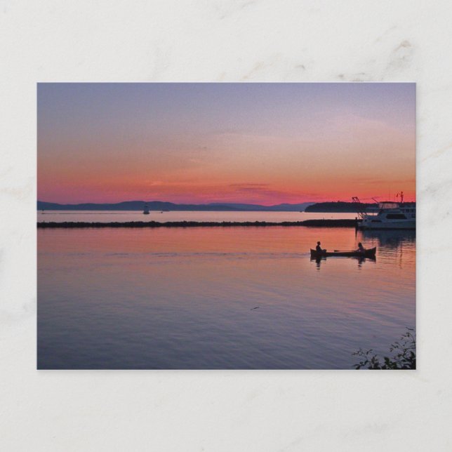 Sunset over Lake Champlain Postcard (Front)