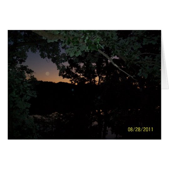 Sunset over lake in Forest Lake, Minnesota Card