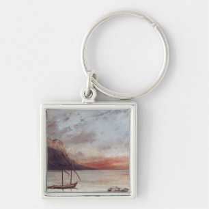Sunset over Lake Leman, 1874 Key Ring