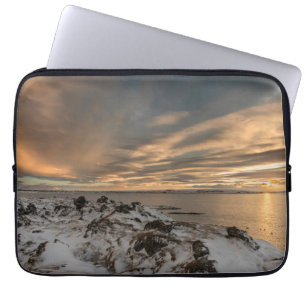 Sunset over lake Myvatn, Iceland Laptop Sleeve