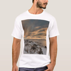 Sunset over lake Myvatn, Iceland T-Shirt