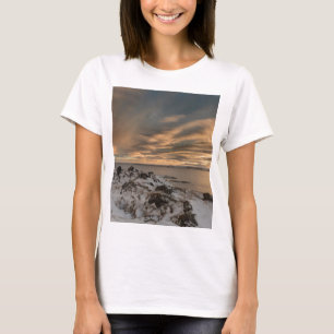 Sunset over lake Myvatn, Iceland T-Shirt