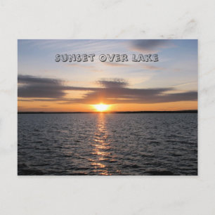 Sunset Over Lake Postcard