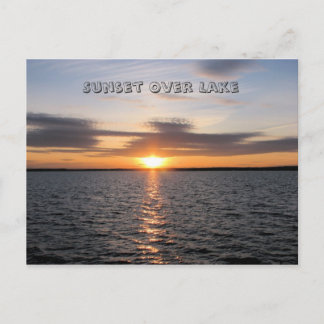 Sunset Over Lake Postcard