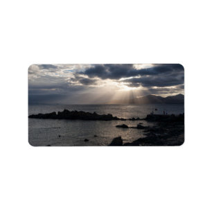 Sunset over Lanzarote Label