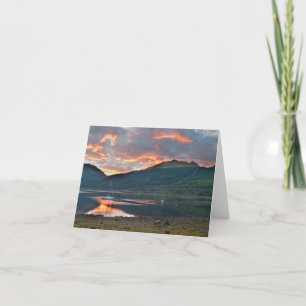 Sunset over Loch Long, Arrochar Greeting card