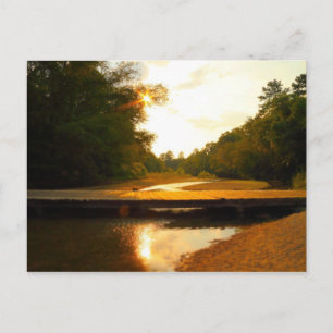 Sunset Over Low Water Bridge Postcard