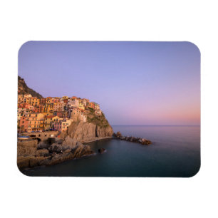 Sunset over Manarola village in Cinque Terre Magnet
