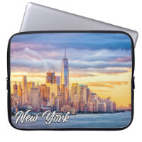 Sunset Over Manhattan, New York, USA