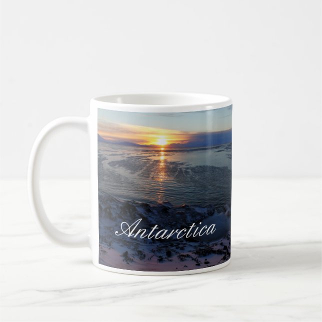 Sunset over McMurdo Sound, Antarctica Coffee Mug (Left)