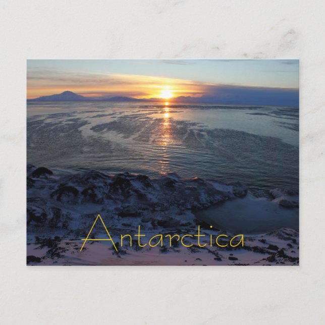 Sunset over McMurdo Sound, Antarctica Postcard (Front)