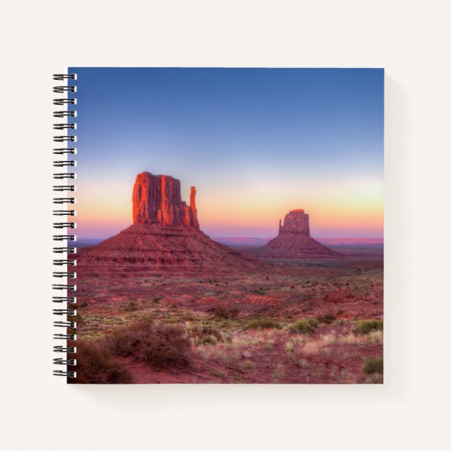 Sunset Over Monument Valley Arizona Notebook (Front)
