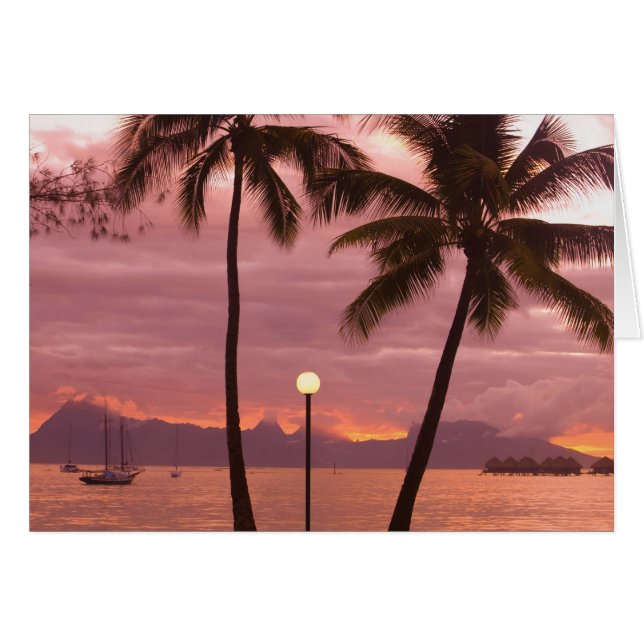 Sunset over Moorea from Sofitel Maeva Beach (Front Horizontal)