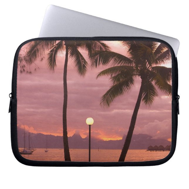 Sunset over Moorea from Sofitel Maeva Beach Laptop Sleeve (Front)