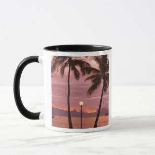 Sunset over Moorea from Sofitel Maeva Beach Mug