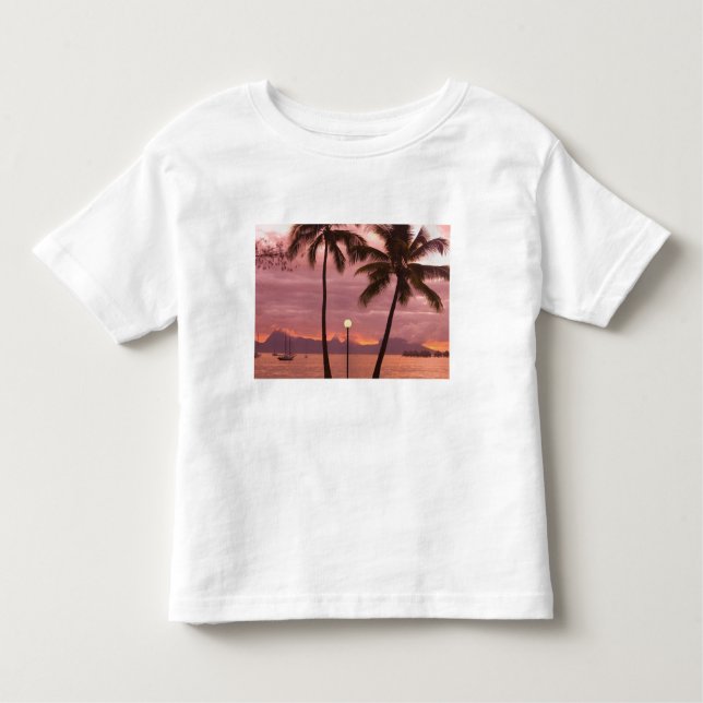 Sunset over Moorea from Sofitel Maeva Beach Toddler T-Shirt (Front)