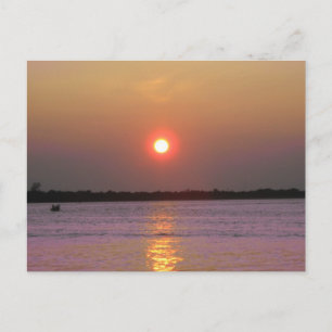 Sunset over New Jersey Postcard