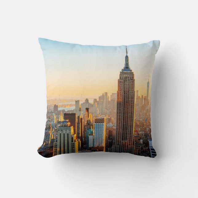Sunset Over New York Cushion (Front)