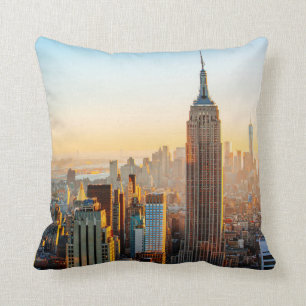 Sunset Over New York Cushion