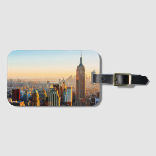 Sunset Over New York Luggage Tag