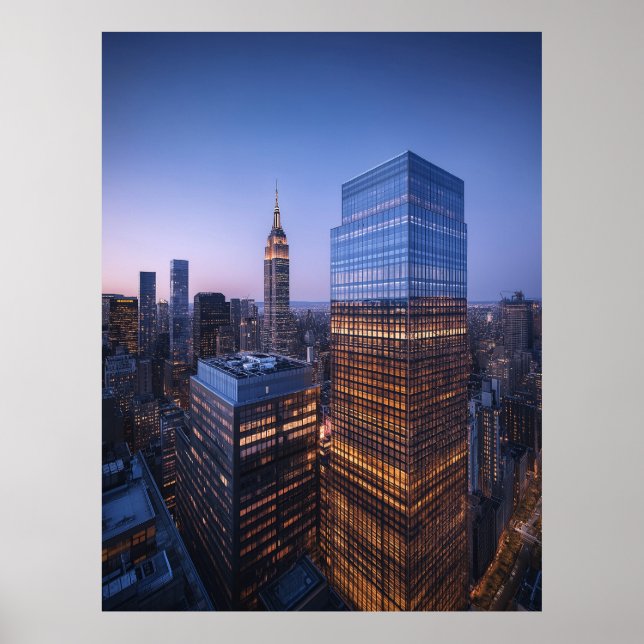 Sunset Over New York Poster (Front)