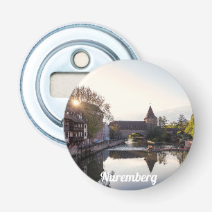 Sunset over old mediaeval bridge in Nuremberg Bottle Opener