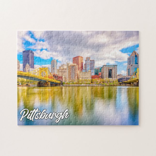Sunset Over Pittsburgh, Pennsylvania Jigsaw Puzzle (Horizontal)
