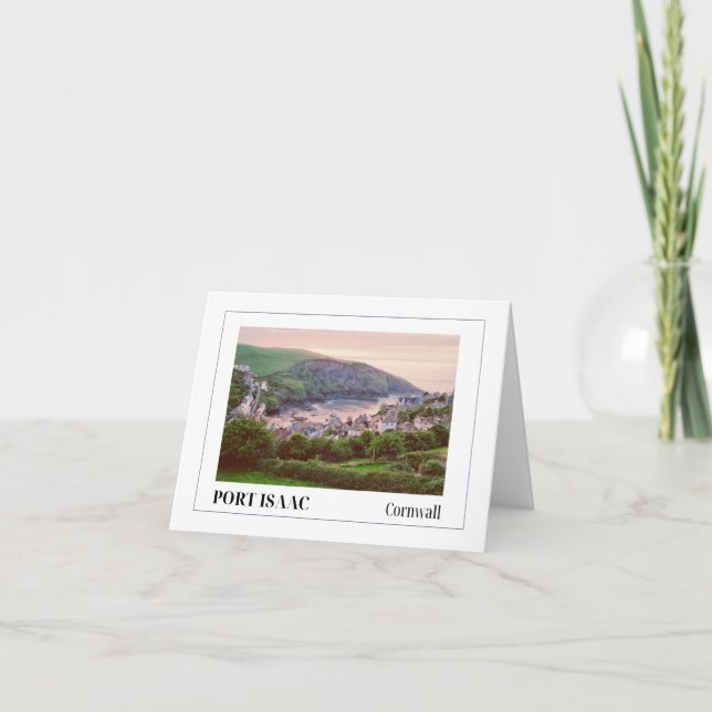 Sunset over Port Isaac, Cornwall Card (Front)