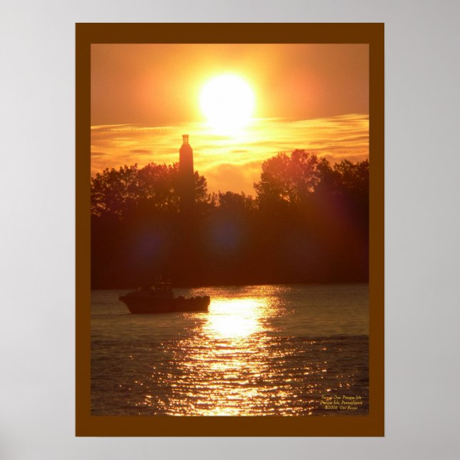 Sunset Over Presque Isle Poster (Front)