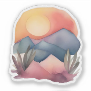 Sunset Over Rolling Mountains