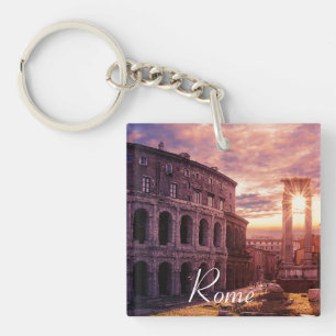 Sunset over Rome Colosseum in Rome Key Ring