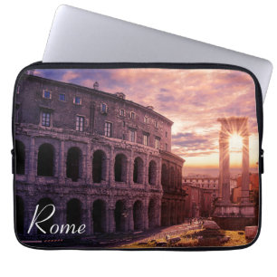 Sunset over Rome Colosseum in Rome Laptop Sleeve