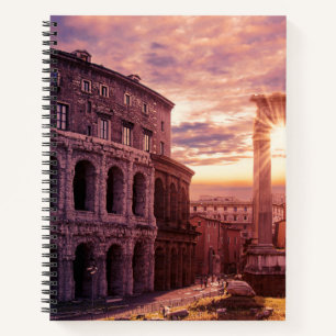 Sunset over Rome Colosseum in Rome Notebook