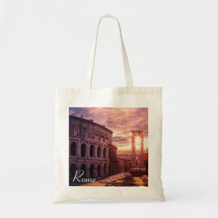 Sunset over Rome Colosseum in Rome Tote Bag