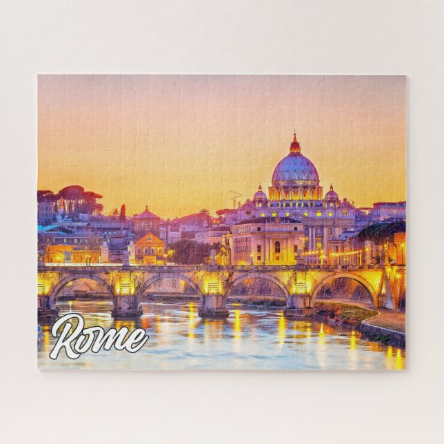 Sunset Over Rome, Italy Jigsaw Puzzle (Horizontal)