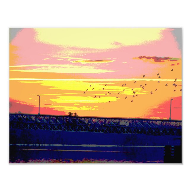 SUNSET OVER ROURKE BRIDGE PHOTO PRINT (Front)
