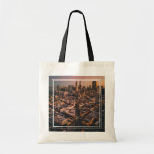 Sunset Over San Francisco Financial District Tote Bag