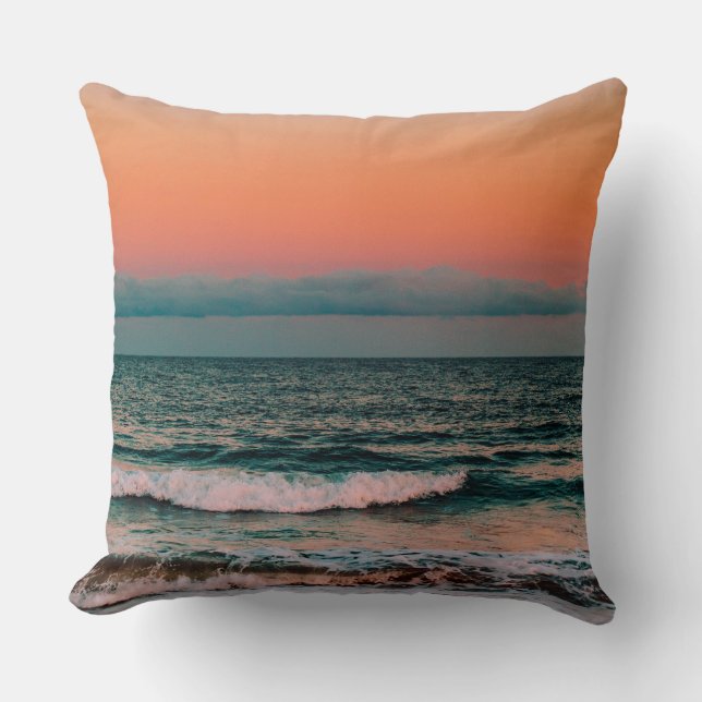 sunset over sea cushion (Front)
