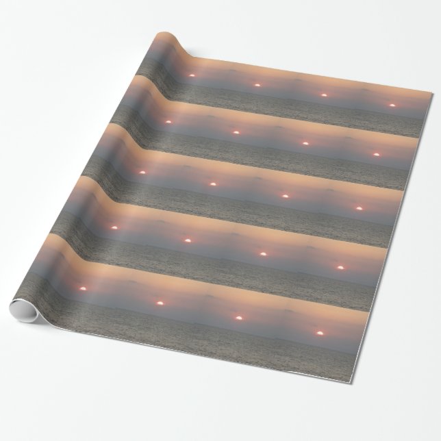Sunset over Sea Wrapping Paper (Unrolled)