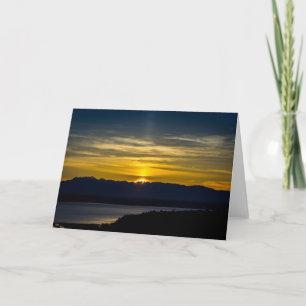 Sunset Over Seattle Greeting Card