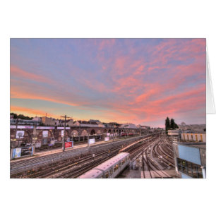 Sunset Over Spittelau, Vienna Austria